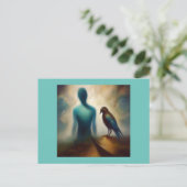 Gedistilleerd Dier Bluebird 1 Briefkaart (Staand voorkant)