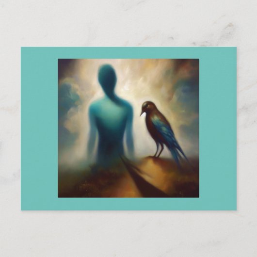 Gedistilleerd Dier Bluebird 1 Briefkaart (Voorkant)
