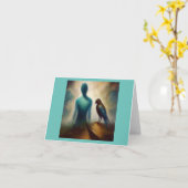 Gedistilleerd Dier Bluebird 1 Kaart (Gele Bloem)