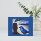 Gedistilleerd Dier Bluebird 2 Briefkaart (Staand voorkant)