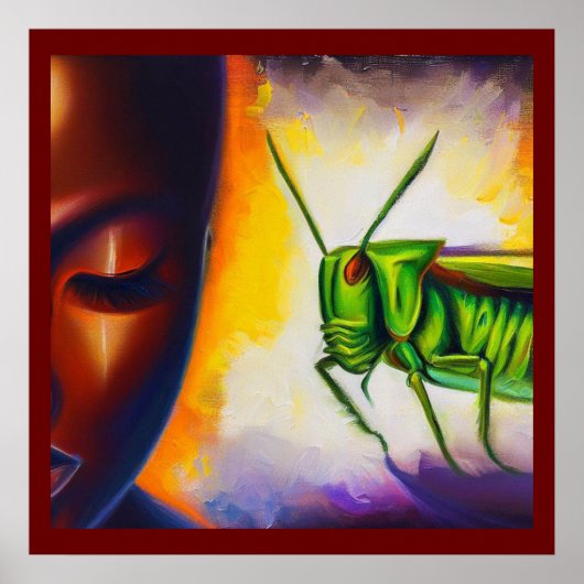 Gedistilleerd dier Grasshopper 2 Poster (Voorkant)