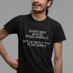 Gedistilleerd dier heeft rabiës Humor T-shirt<br><div class="desc">Dit ontwerp kan worden gepersonaliseerd door de Edit optie van het Ontwerp te kiezen. Je kunt ook overdragen naar andere objecten. Neem contact met me op via colorflowcreations@gmail.com of gebruik de chatoptie bovenaan de pagina als u dit ontwerp op een ander product wilt plaatsen of hulp nodig hebt bij dit...</div>