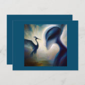 Gedistilleerd dier Heron 1 Briefkaart (Voorkant / Achterkant)