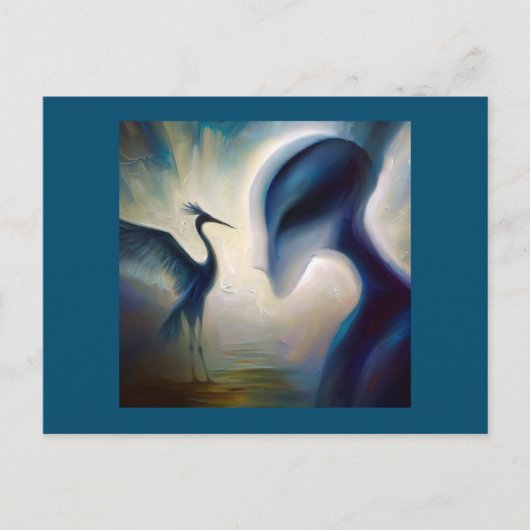 Gedistilleerd dier Heron 1 Briefkaart (Voorkant)