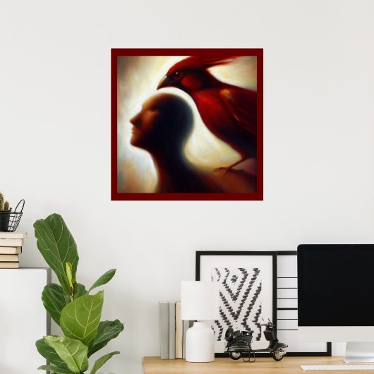 Gedistilleerd dier kardinaal 1 poster (Thuiskantoor)