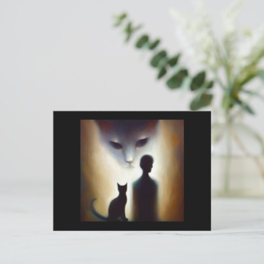 Gedistilleerd dier kat 2 briefkaart (Staand voorkant)