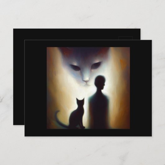 Gedistilleerd dier kat 2 briefkaart (Voorkant / Achterkant)