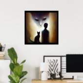 Gedistilleerd dier kat 2 poster (Thuiskantoor)