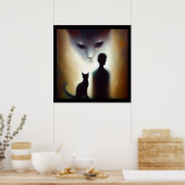 Gedistilleerd dier kat 2 poster (Keuken)
