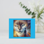 Gedistilleerd dier kat 3 briefkaart (Staand voorkant)