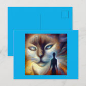 Gedistilleerd dier kat 3 briefkaart (Voorkant / Achterkant)