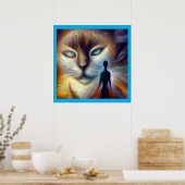 Gedistilleerd dier kat 3 poster (Keuken)