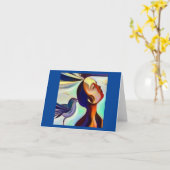 Gedistilleerd dier kolibrie 2 kaart (Gele Bloem)