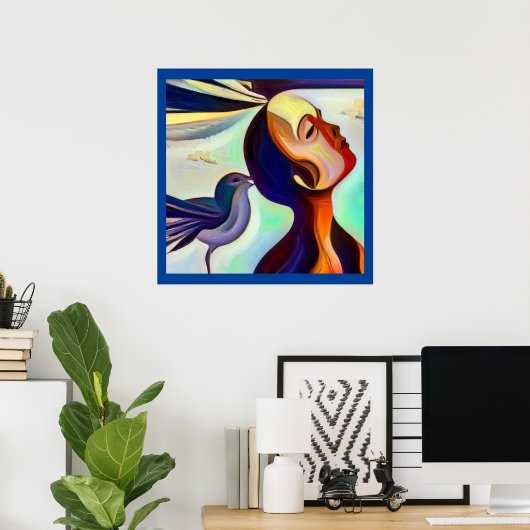 Gedistilleerd dier kolibrie 2 poster (Thuiskantoor)