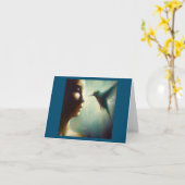 Gedistilleerd dier kolibrie 4 kaart (Gele Bloem)