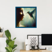 Gedistilleerd dier kolibrie 4 poster (Thuiskantoor)