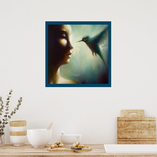 Gedistilleerd dier kolibrie 4 poster (Keuken)