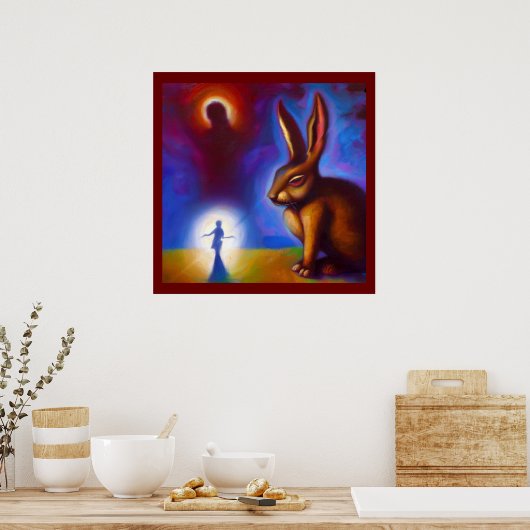 Gedistilleerd dier konijn 3 poster (Keuken)