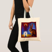 Gedistilleerd dier konijn 3 tote bag (Voorkant (product))