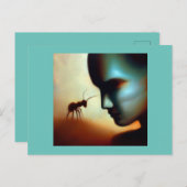 Gedistilleerd dier mier 1 briefkaart (Voorkant / Achterkant)