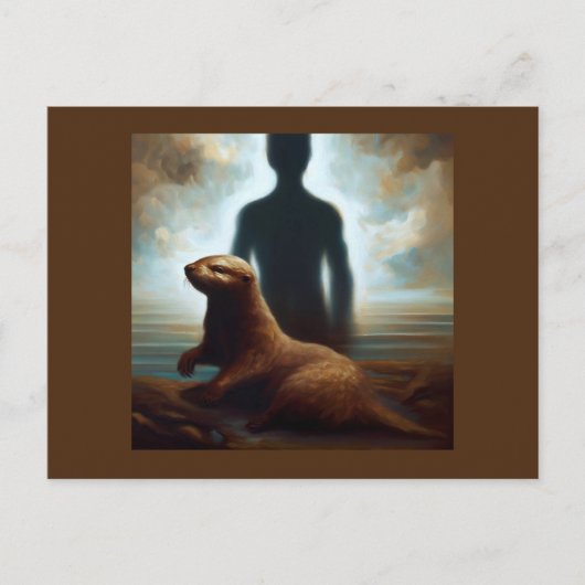 Gedistilleerd Dier Otter 2 Briefkaart (Voorkant)