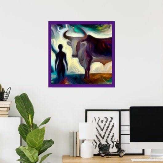 Gedistilleerd Dier Ox 3 Poster (Thuiskantoor)