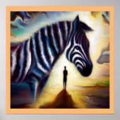 Gedistilleerd dier Zebra 1 Poster (Voorkant)