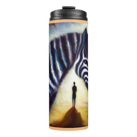 Gedistilleerd dier Zebra 1 Thermosbeker (Voorkant)