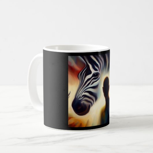 Gedistilleerd dier Zebra 2 Koffiemok (Voorkant links)