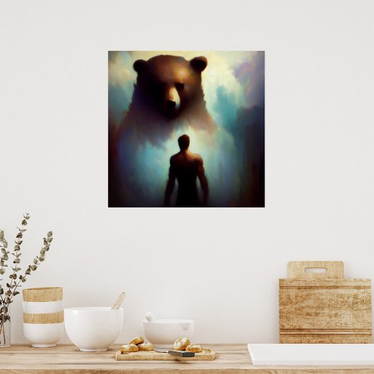 Gedistilleerd dierlijk Beer 1 Poster (Keuken)