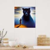 Gedistilleerd dierlijk Beer 2 Poster (Keuken)