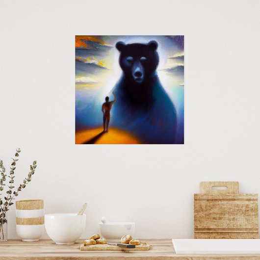 Gedistilleerd dierlijk Beer 2 Poster (Keuken)