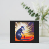 Gedistilleerd dierlijk opossum 2 briefkaart (Staand voorkant)