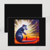 Gedistilleerd dierlijk opossum 2 briefkaart (Voorkant / Achterkant)