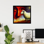 Gedistilleerd dierlijk schaap 3 poster (Thuiskantoor)