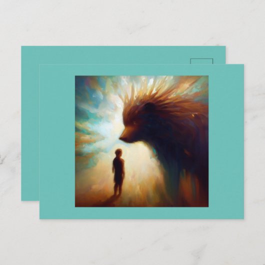 Gedistilleerd dierlijk varkens 2 briefkaart (Voorkant / Achterkant)