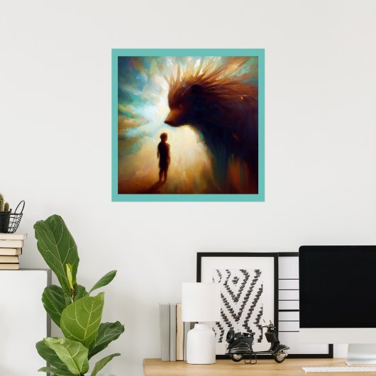 Gedistilleerd dierlijk varkens 2 poster (Thuiskantoor)