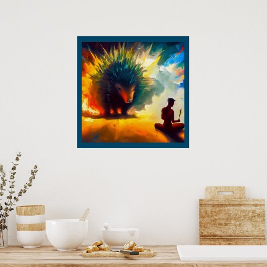 Gedistilleerd dierlijk varkens 3 poster (Keuken)