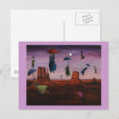 Gedistilleerde delen van de vliegende paraplu 2 briefkaart (Voorkant / Achterkant)