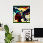 Gedistilleerde dier adelaar 3 poster (Thuiskantoor)