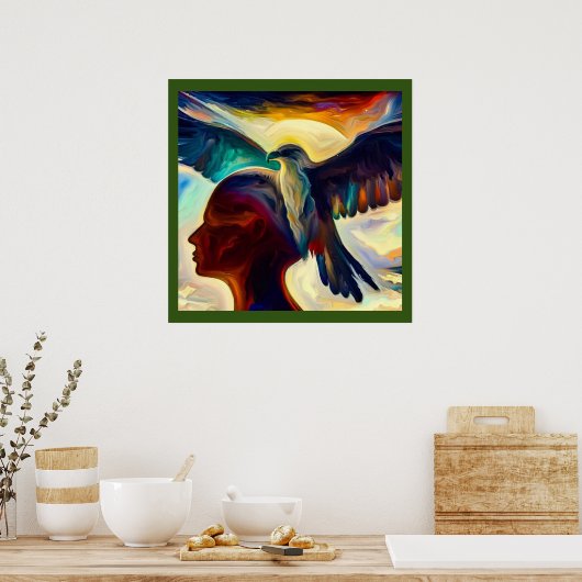 Gedistilleerde dier adelaar 3 poster (Keuken)