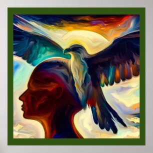 Gedistilleerde dier adelaar 3 poster