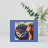 Gedistilleerde dier egel 2 briefkaart (Staand voorkant)