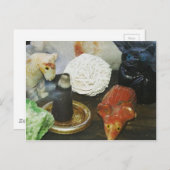 Gedistilleerde dieren, kristallen en incense briefkaart (Voorkant / Achterkant)