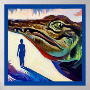 Gedistilleerde dierlijke alligator 1 poster