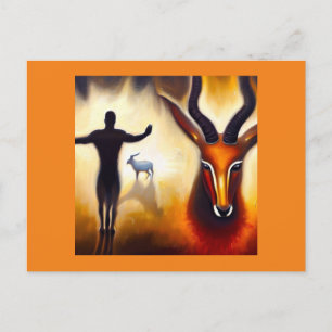Gedistilleerde dierlijke antilope 3 briefkaart