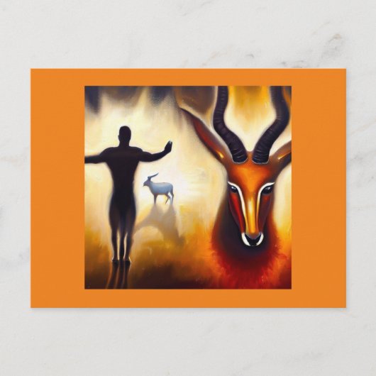 Gedistilleerde dierlijke antilope 3 briefkaart (Voorkant)