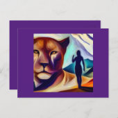 Gedistilleerde dierlijke bergleeuw (1) briefkaart (Voorkant / Achterkant)