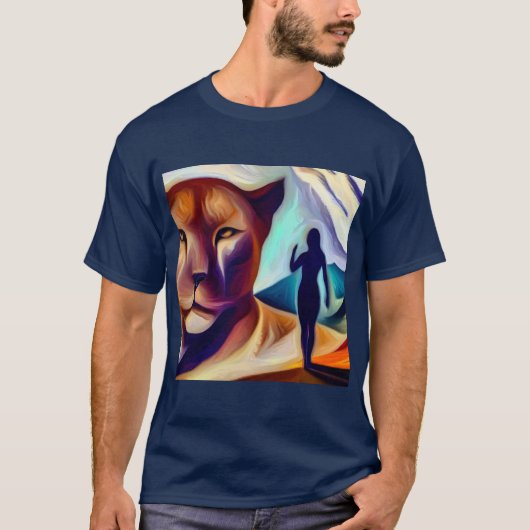 Gedistilleerde dierlijke bergleeuw (1) t-shirt (Voorkant)