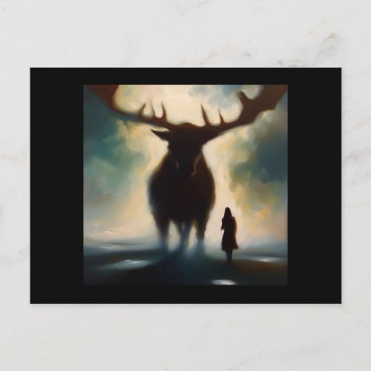 Gedistilleerde dierlijke eland 2 briefkaart (Voorkant)